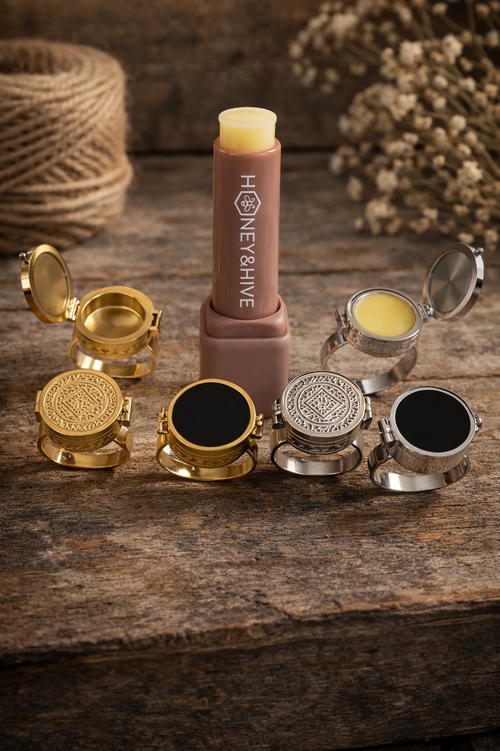 Lip Balm Ring - Honey and Hive